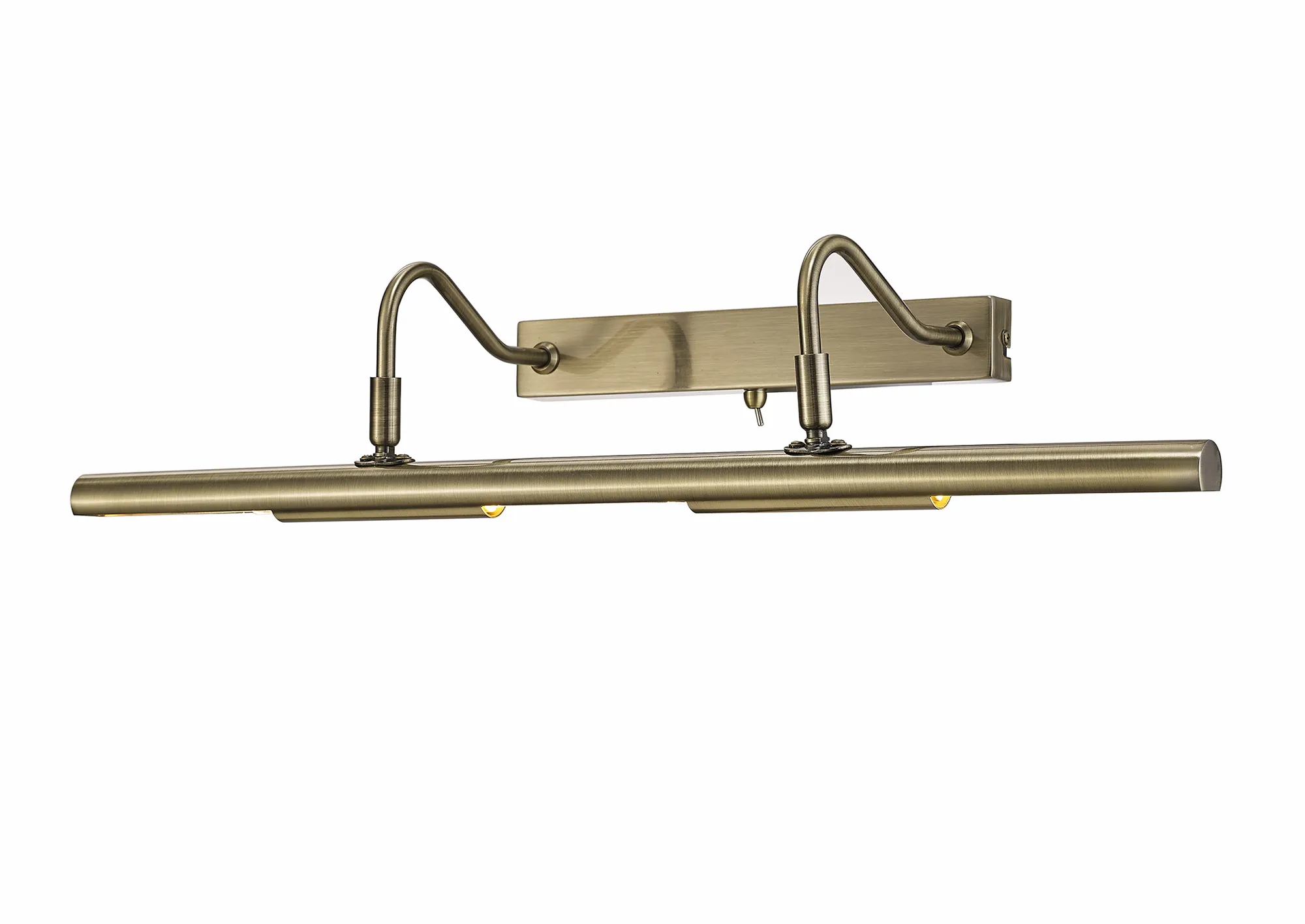 Abacus 16W Dimmable Wall/Picture Light Switched 2700K Antique Brass